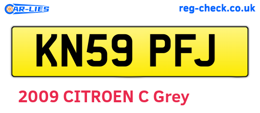 KN59PFJ are the vehicle registration plates.