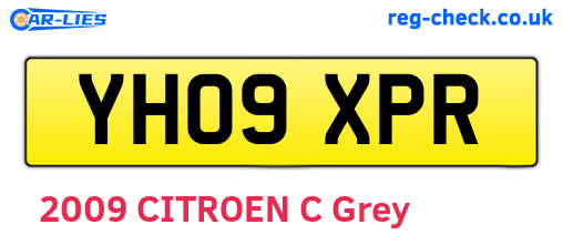 YH09XPR are the vehicle registration plates.