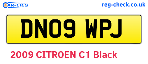 DN09WPJ are the vehicle registration plates.