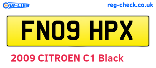 FN09HPX are the vehicle registration plates.