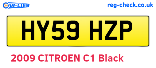 HY59HZP are the vehicle registration plates.