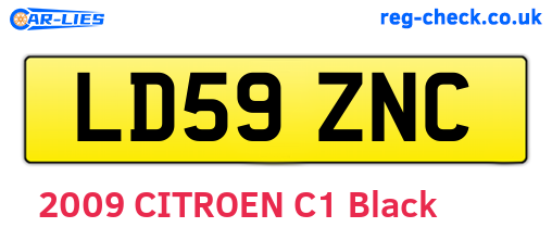 LD59ZNC are the vehicle registration plates.