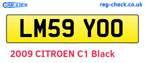 LM59YOO are the vehicle registration plates.