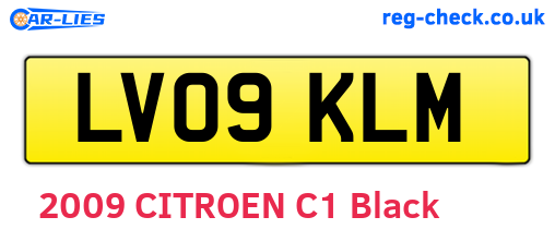 LV09KLM are the vehicle registration plates.