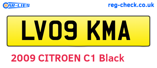 LV09KMA are the vehicle registration plates.