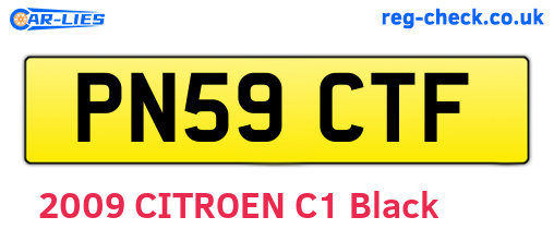 PN59CTF are the vehicle registration plates.