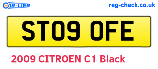ST09OFE are the vehicle registration plates.