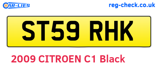 ST59RHK are the vehicle registration plates.