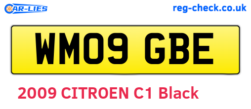 WM09GBE are the vehicle registration plates.
