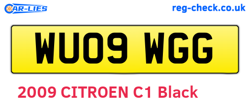 WU09WGG are the vehicle registration plates.