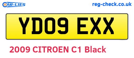 YD09EXX are the vehicle registration plates.