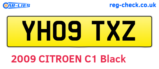 YH09TXZ are the vehicle registration plates.