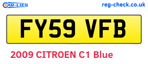FY59VFB are the vehicle registration plates.