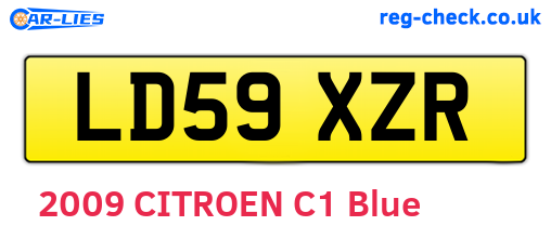LD59XZR are the vehicle registration plates.