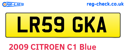 LR59GKA are the vehicle registration plates.