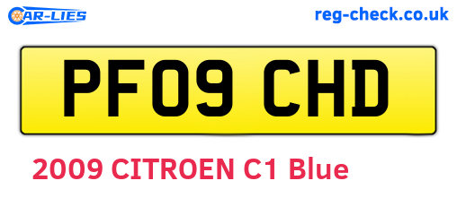 PF09CHD are the vehicle registration plates.