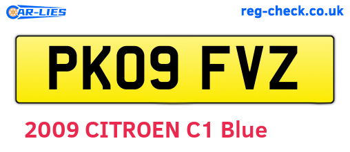 PK09FVZ are the vehicle registration plates.