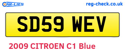 SD59WEV are the vehicle registration plates.