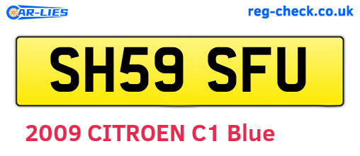 SH59SFU are the vehicle registration plates.