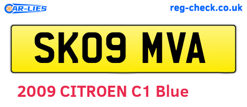 SK09MVA are the vehicle registration plates.