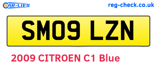 SM09LZN are the vehicle registration plates.
