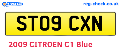 ST09CXN are the vehicle registration plates.