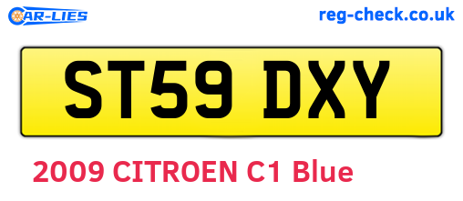 ST59DXY are the vehicle registration plates.