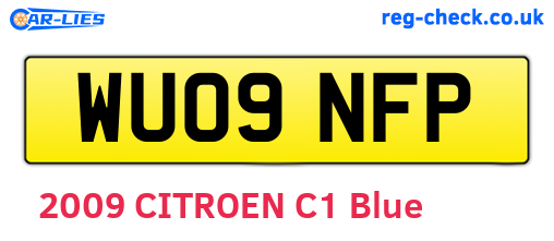 WU09NFP are the vehicle registration plates.