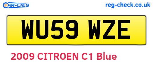 WU59WZE are the vehicle registration plates.