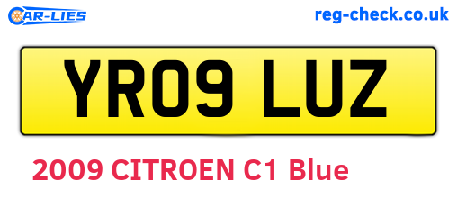 YR09LUZ are the vehicle registration plates.