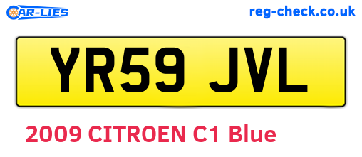 YR59JVL are the vehicle registration plates.