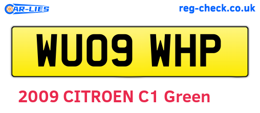 WU09WHP are the vehicle registration plates.