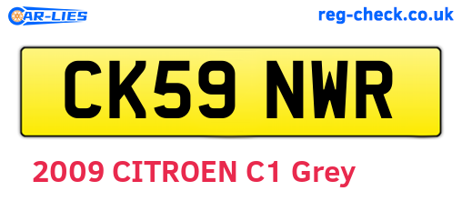 CK59NWR are the vehicle registration plates.