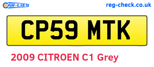 CP59MTK are the vehicle registration plates.