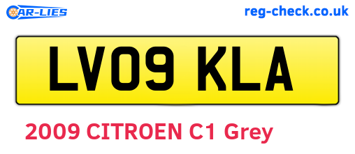 LV09KLA are the vehicle registration plates.