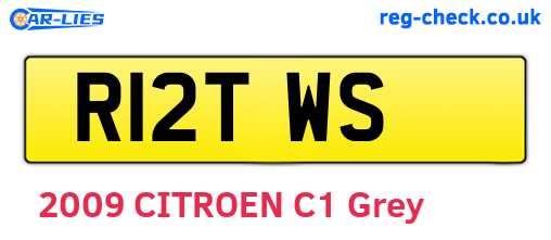 R12TWS are the vehicle registration plates.