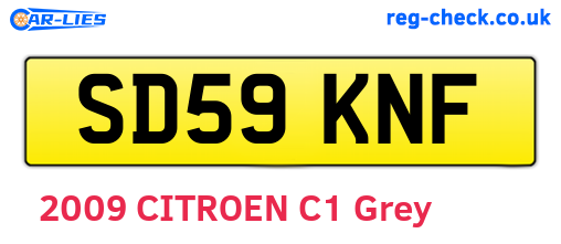 SD59KNF are the vehicle registration plates.