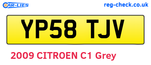 YP58TJV are the vehicle registration plates.