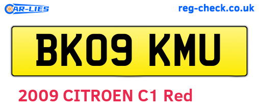 BK09KMU are the vehicle registration plates.