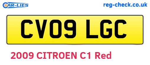 CV09LGC are the vehicle registration plates.