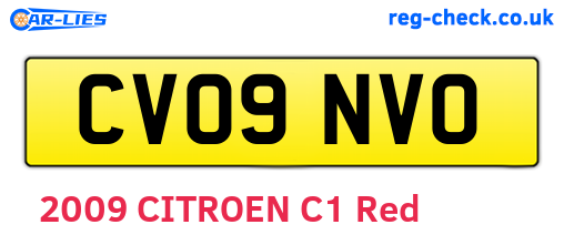 CV09NVO are the vehicle registration plates.