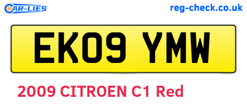 EK09YMW are the vehicle registration plates.