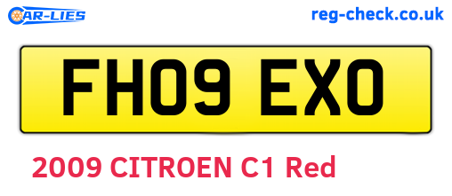 FH09EXO are the vehicle registration plates.
