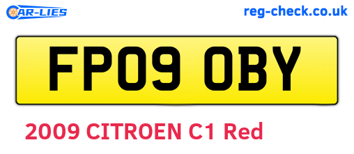 FP09OBY are the vehicle registration plates.