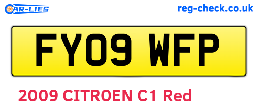 FY09WFP are the vehicle registration plates.