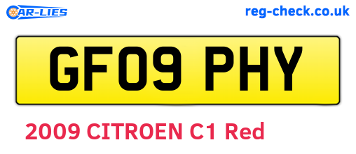 GF09PHY are the vehicle registration plates.