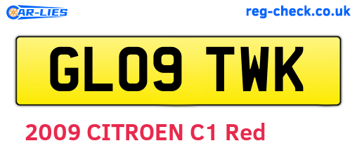 GL09TWK are the vehicle registration plates.