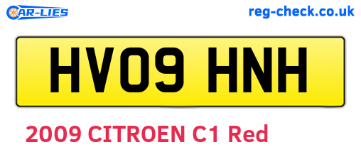HV09HNH are the vehicle registration plates.