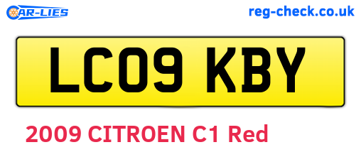 LC09KBY are the vehicle registration plates.