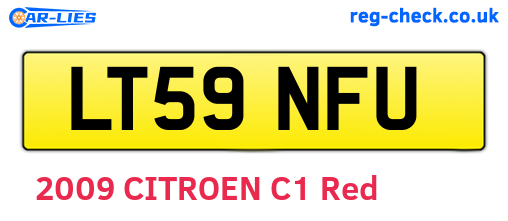 LT59NFU are the vehicle registration plates.